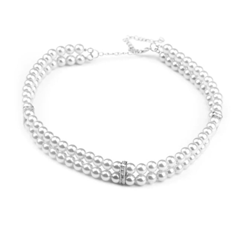 Paparazzi Silver Pearl Necklace Put On Your Party Dress Silver Choker Fashion